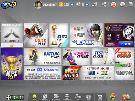 Cheats for World Cricket Championship 3