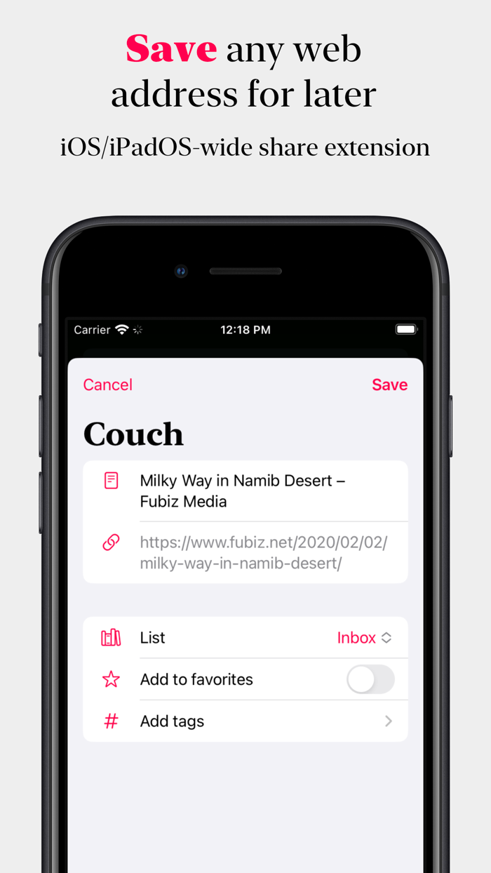 Couch Reader for Pocket