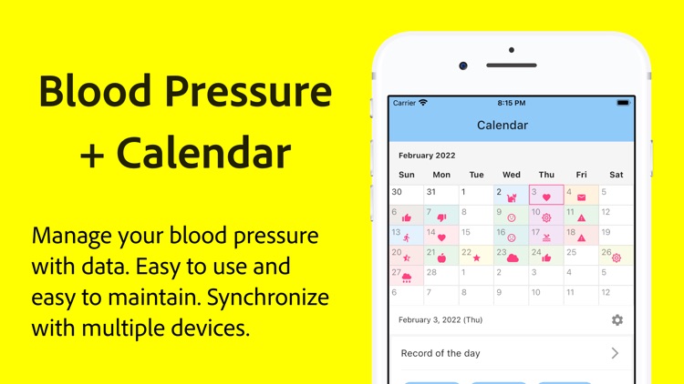 Smart Blood Pressure Calendar