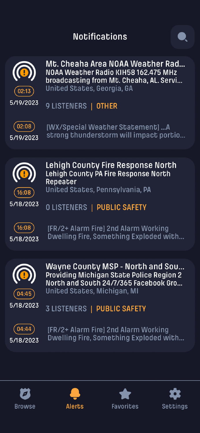 Police Scanner  5-0 Radio