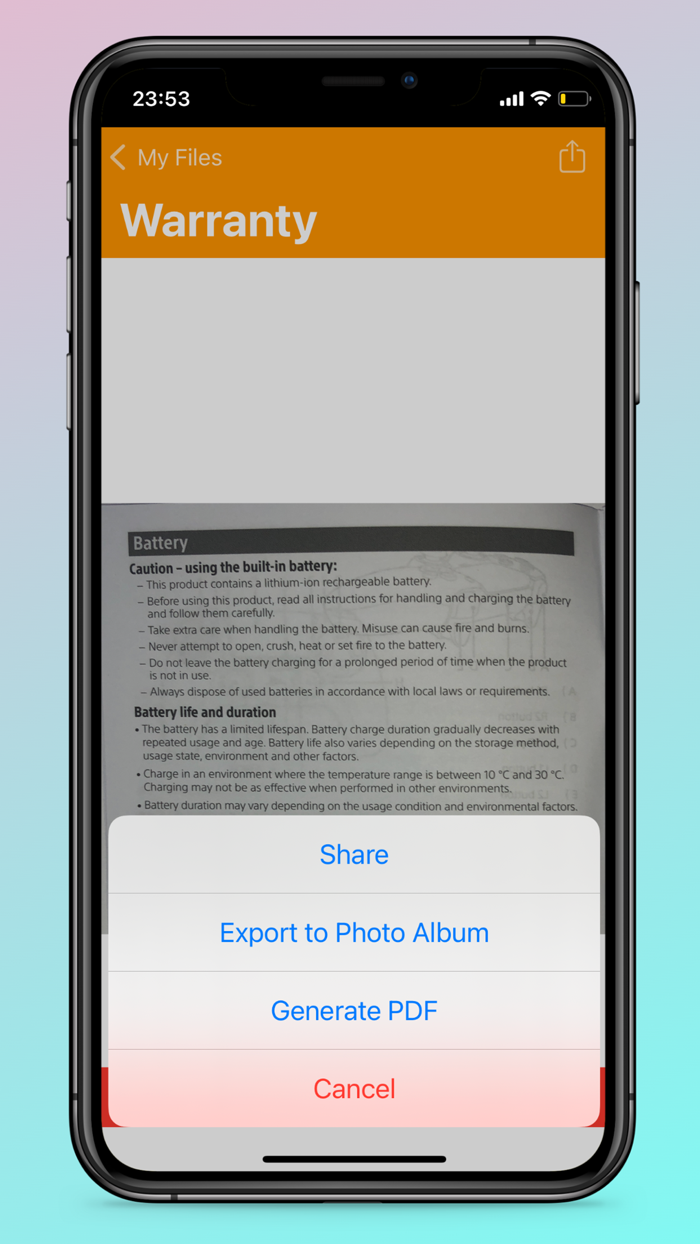Scanner 22 - PDF Document Scan
