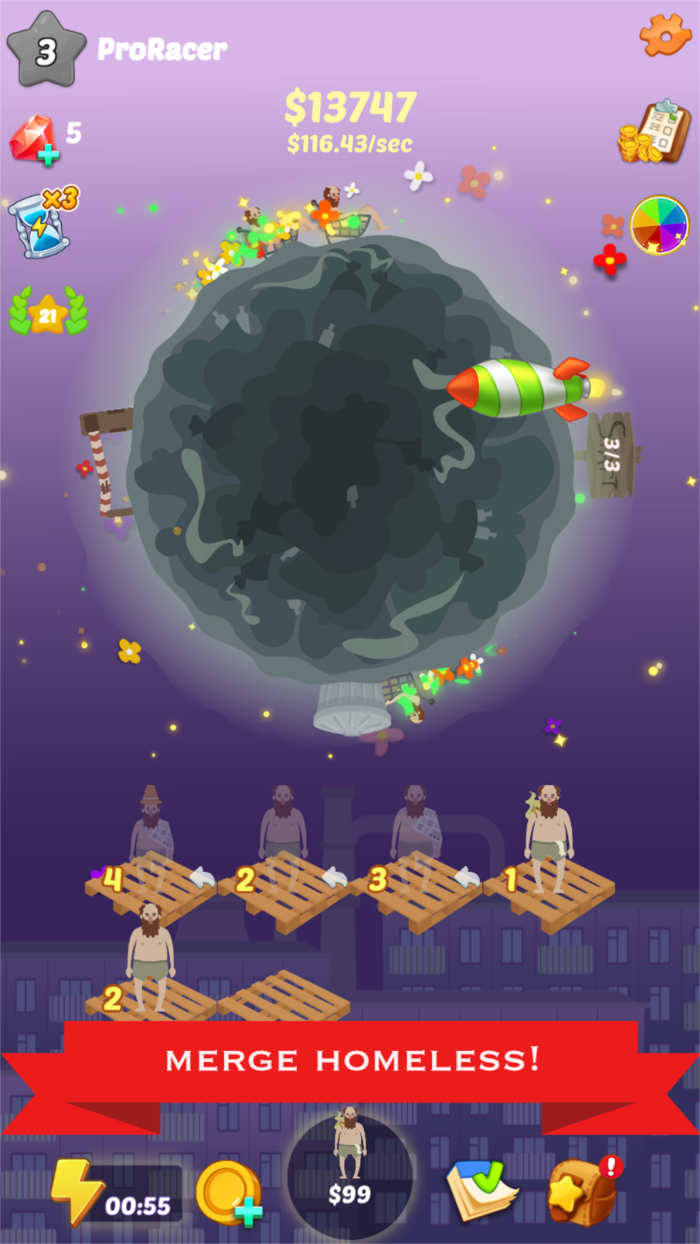 Garbage planet of the homeless