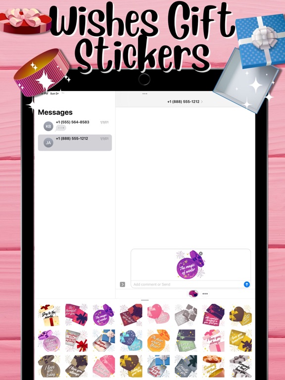 wishes gift stickers screenshot 2