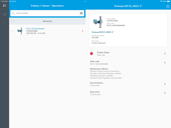 Endress+Hauser Operations screenshot 2