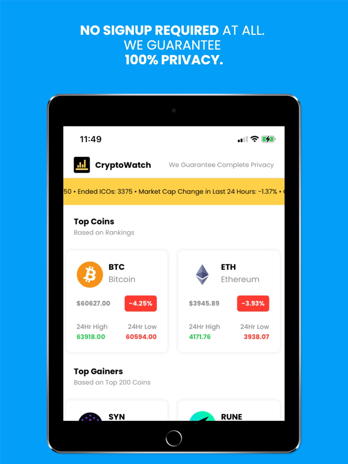 CryptoWatch  News  Portfolio