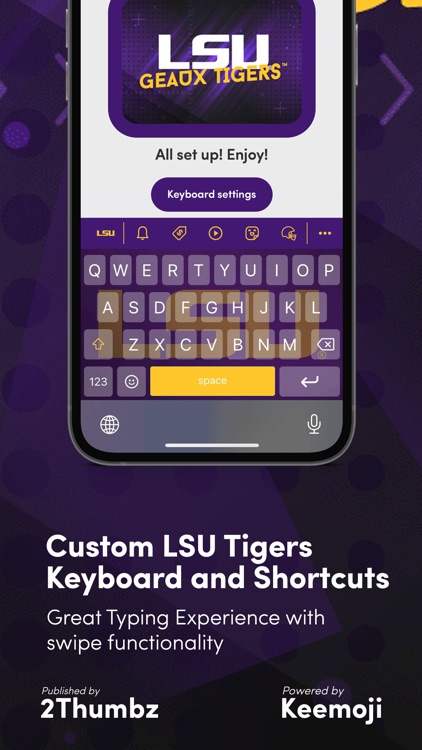 LSU TIGERS Keyboard by 2Thumbz screenshot-5