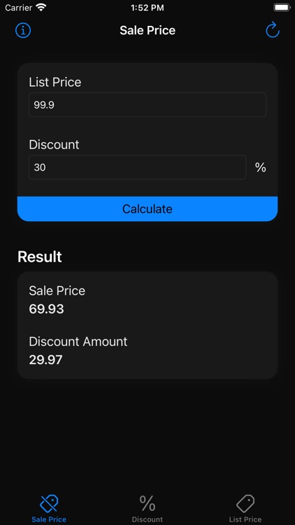 Discount Calculator - Percent