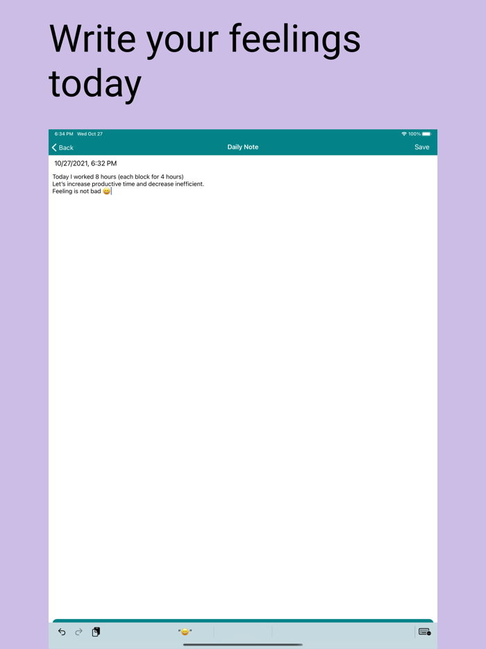 Goal notes - Goal time routine