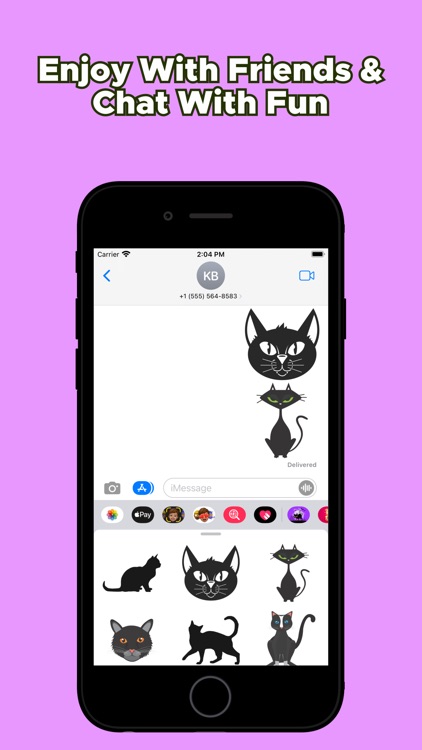 Black Cat Sticker Emojis