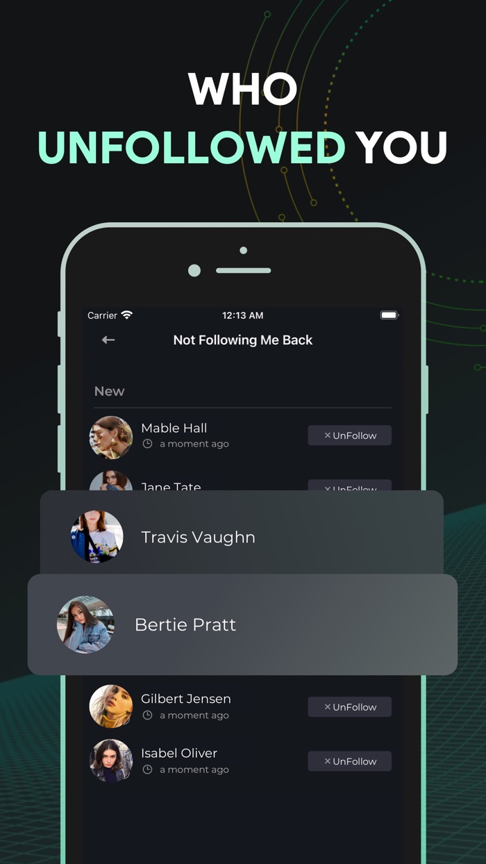 InReports  Unfollowers Track