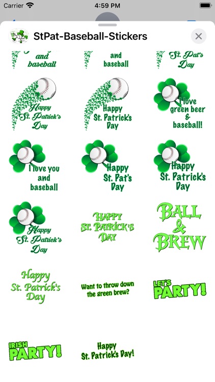 St Pat's Baseball Stickers screenshot-4