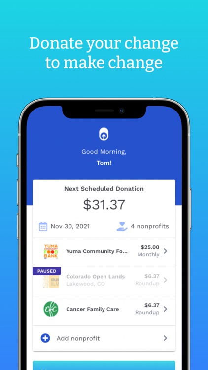 RoundUp App: Donate Change screenshot-0