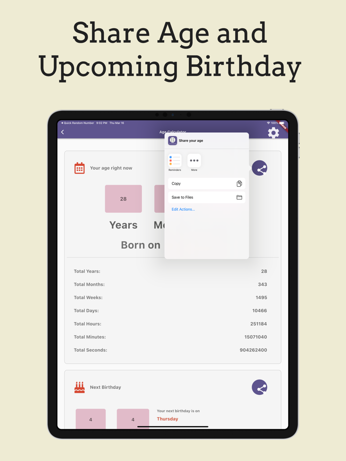 Age Calculator - Know Your Age