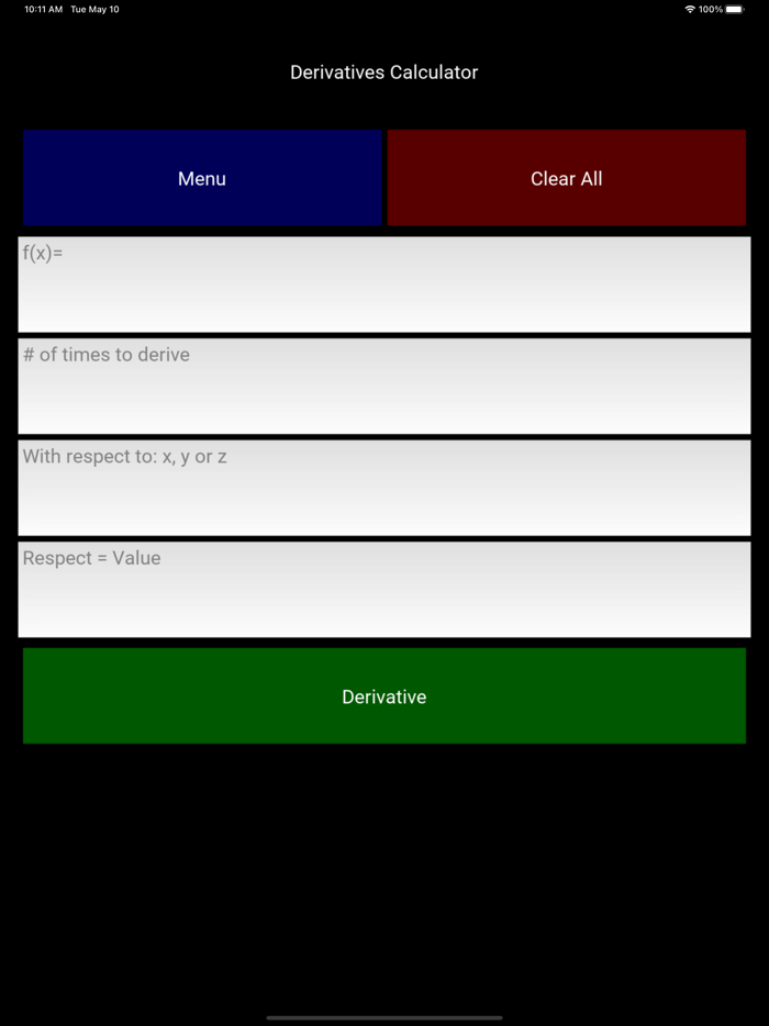 Calculus Calculators
