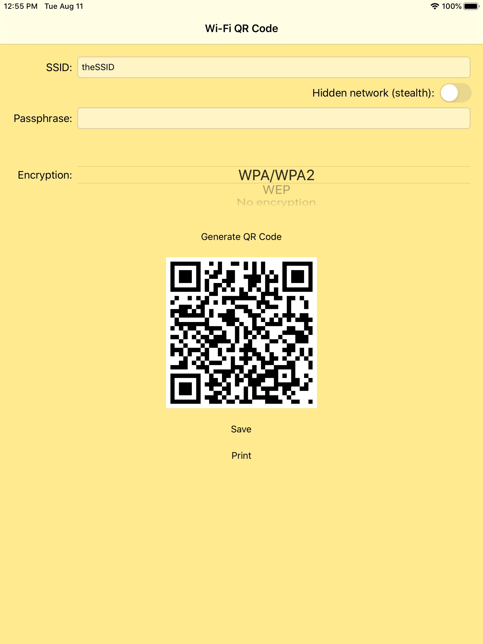Wi-Fi QR Code screenshot 4