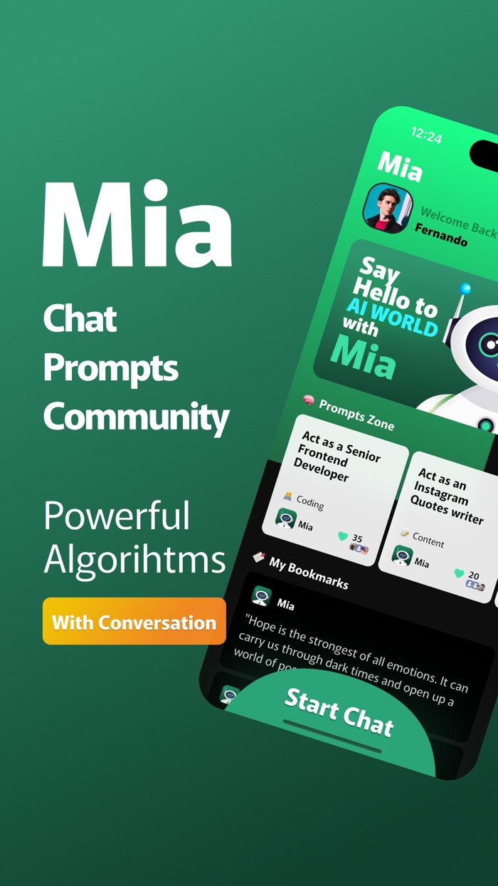 Mia Chat  Prompts with AI