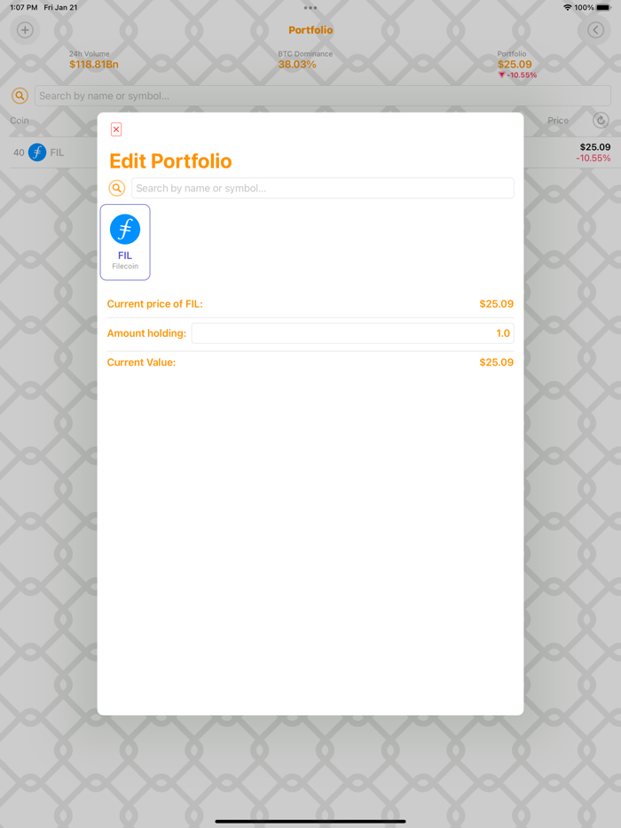 CryptoCoins Tracking