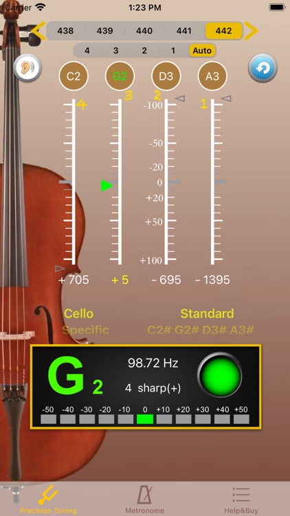 Cello Tuner - PRO screenshot-0