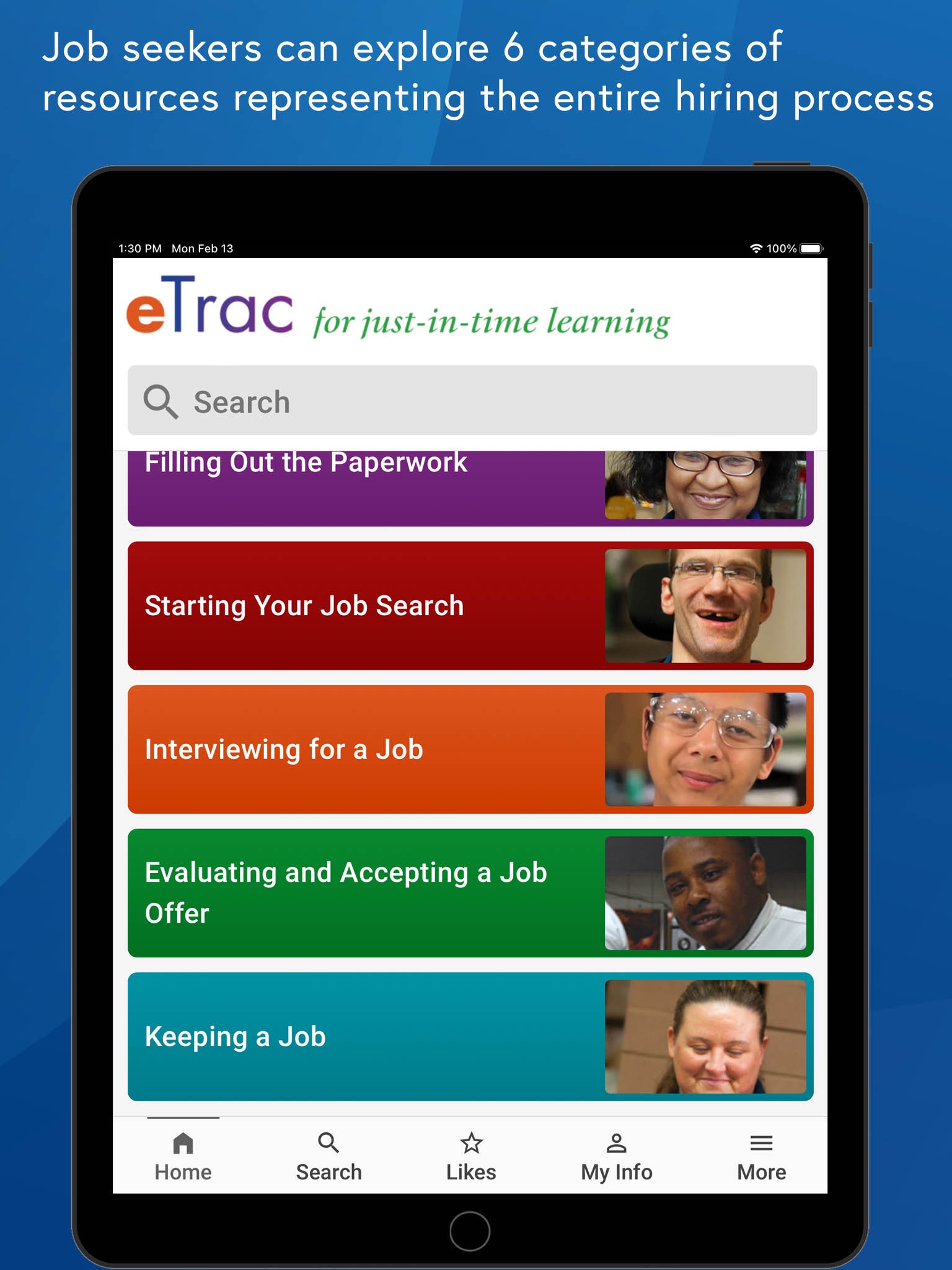 eTrac 3 Just-in-Time Learning screenshot 2