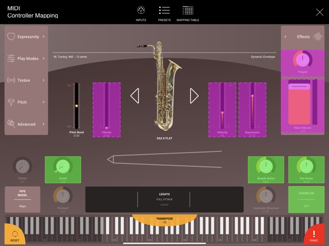 swam engine midi input