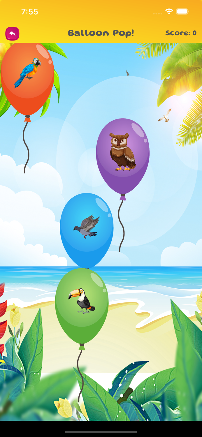 Balloon Pop Kid Learning Games