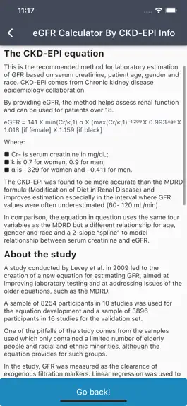 Game screenshot CKD-EPI eGFR Calculator hack