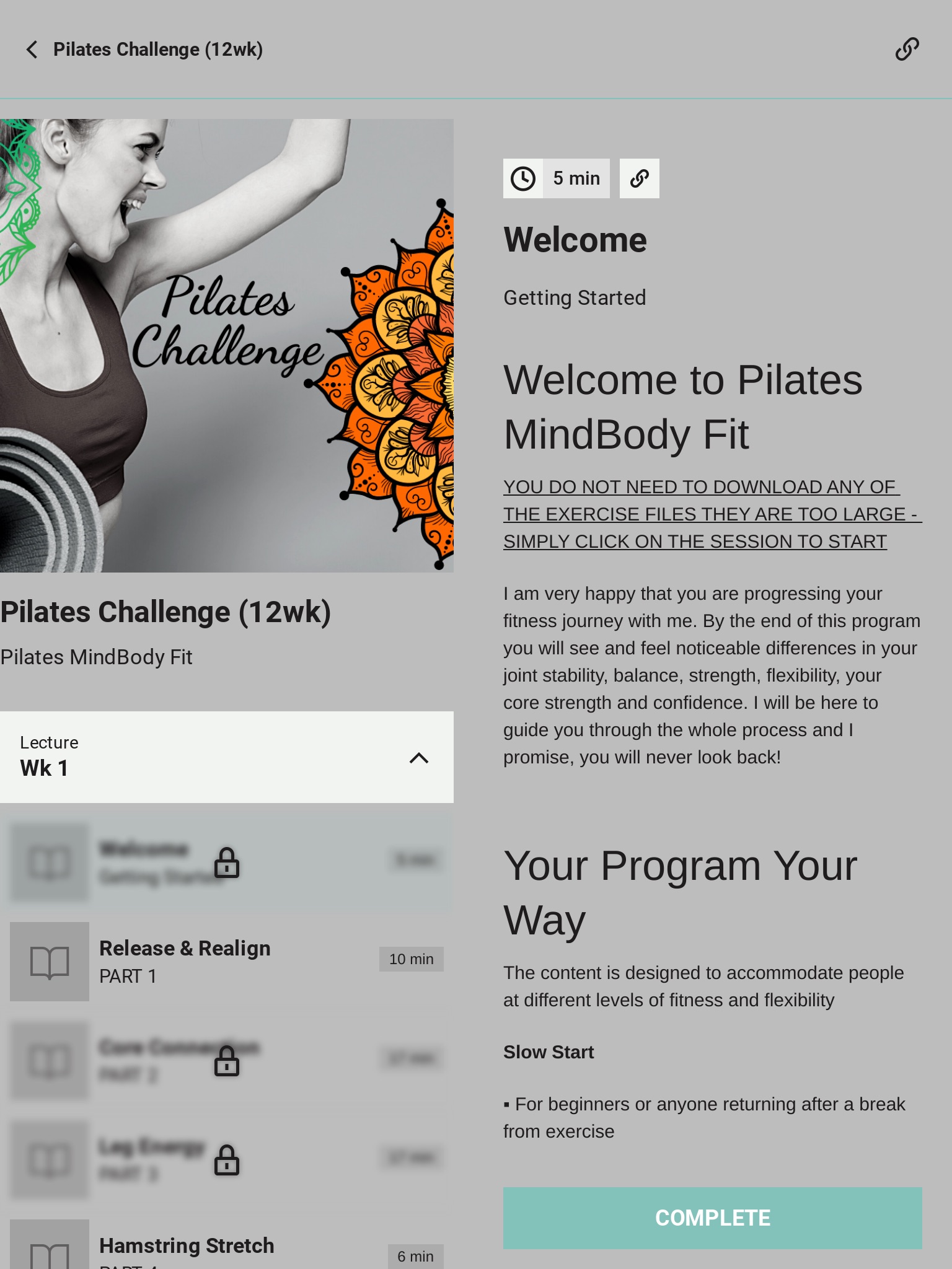Pilates MBfit screenshot 3