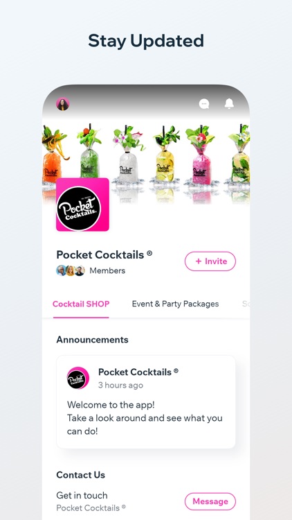 Pocket Cocktails Liefer-App