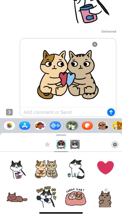 Cat and Cat Comics Stickers