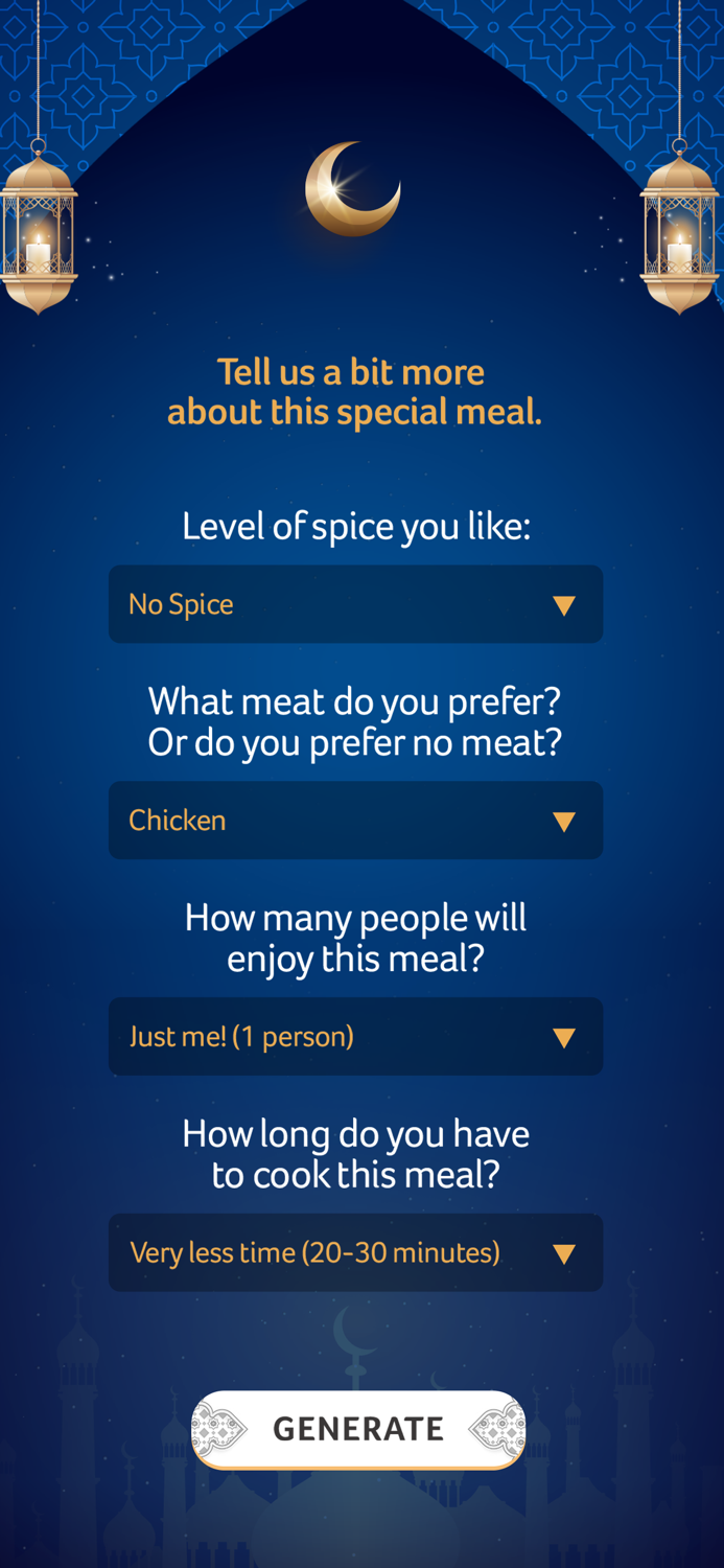 Ramadan AI Recipe Generator