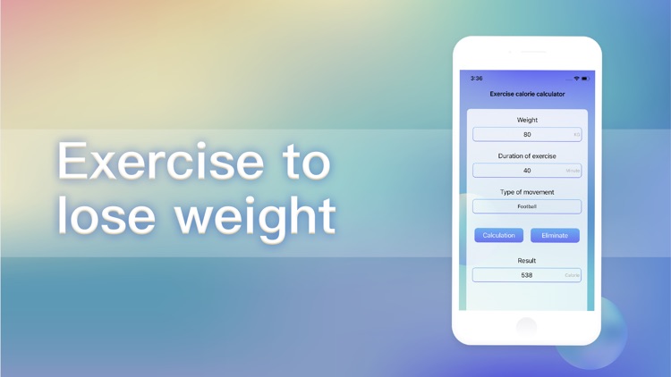 Exercise calorie calculator