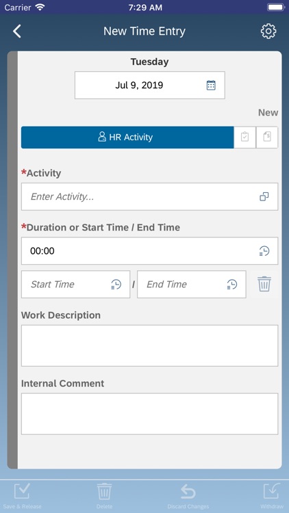 SAP ByD Time Recording screenshot-3