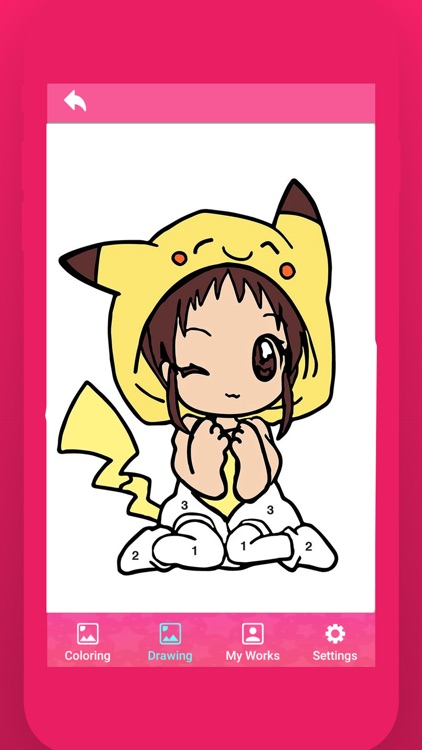 Drawing and coloring by number