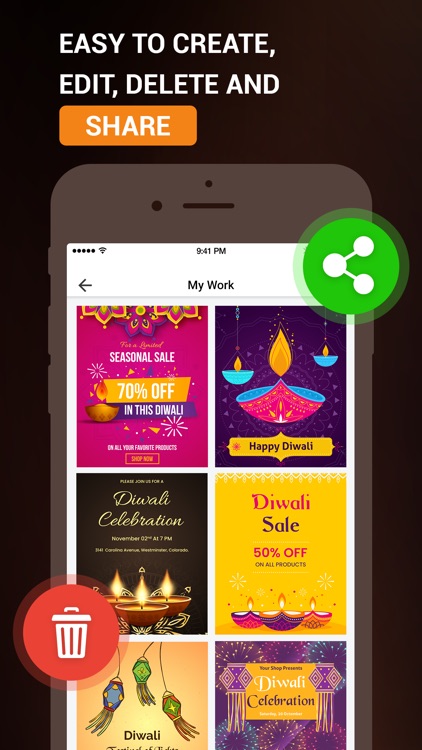 Diwali 2021 : Flyer Design App screenshot-3
