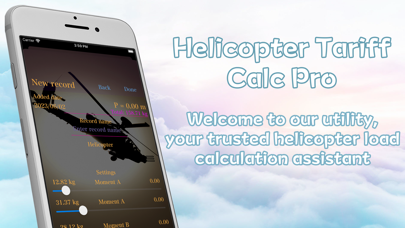 Screenshot #2 pour Helicopter Tariff Calc Pro
