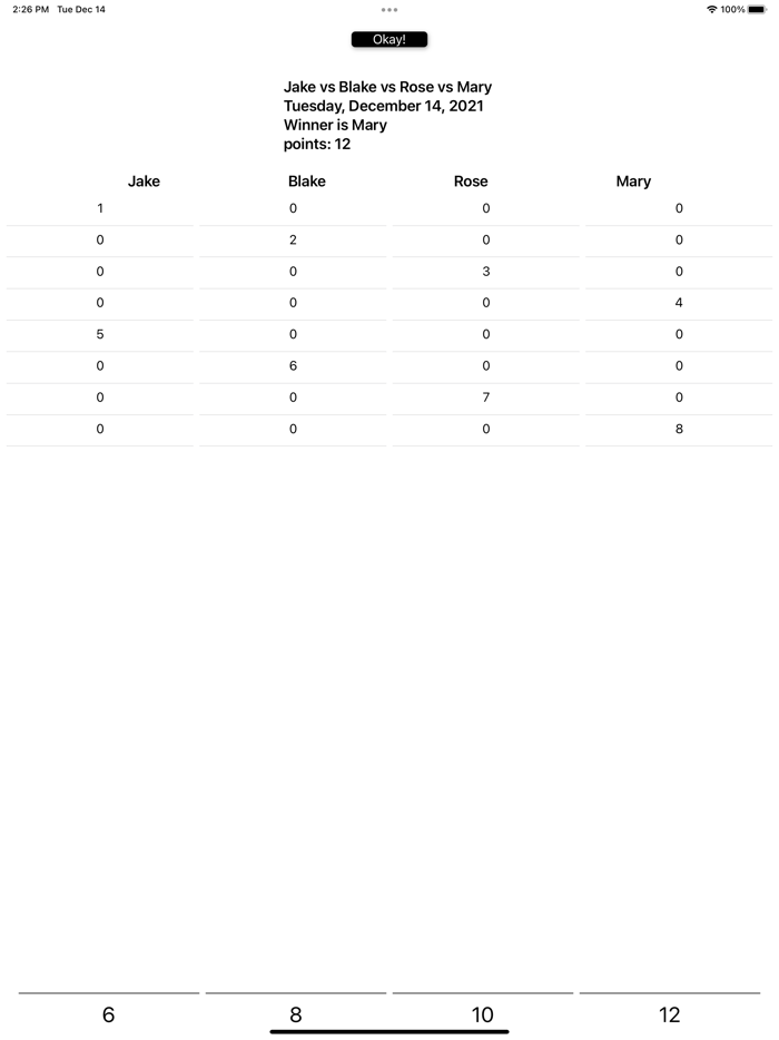 Domino Score Keeping Pad