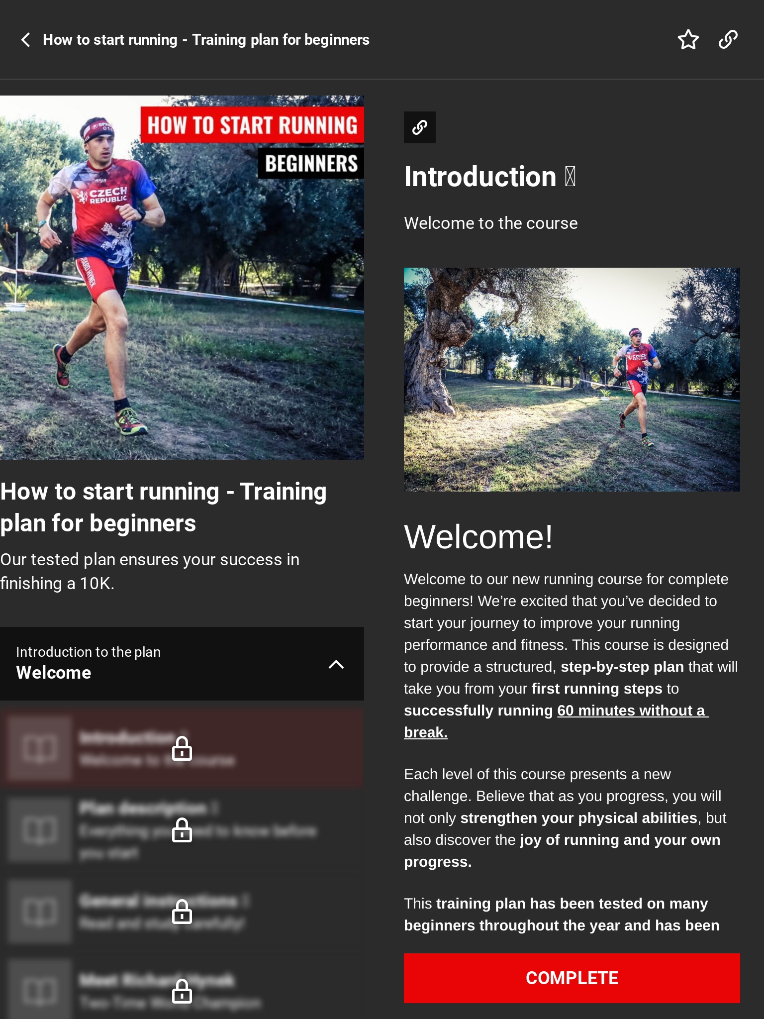 RH Training Club – Running App screenshot 2