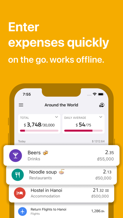 TravelSpend: Travel Budget App Screenshot