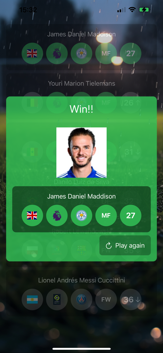 Football Guess Player