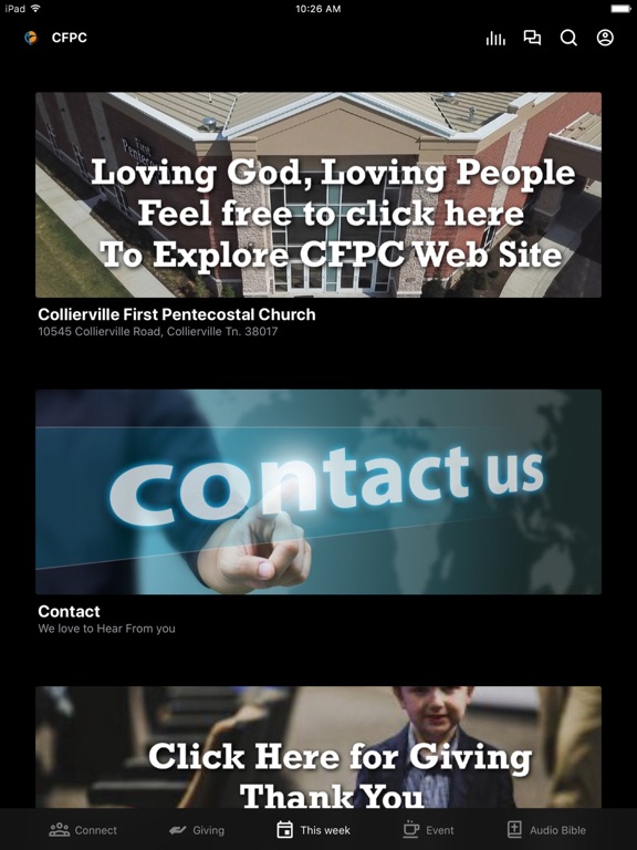 Collierville First Pentecostal screenshot 2