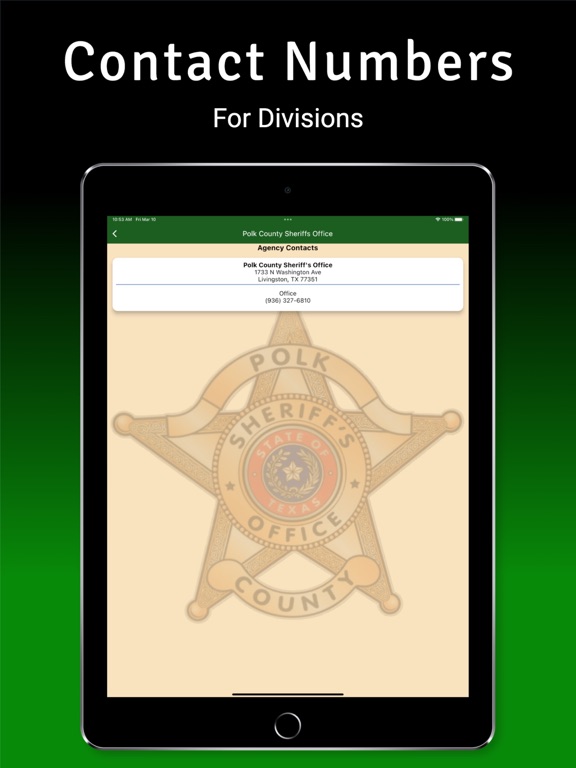 Polk Co Sheriffs Office TX CC screenshot 2