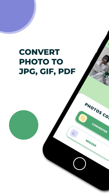 Convert photo to JPG, GIF, PDF