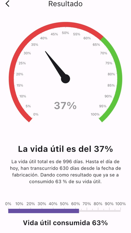 Calculadora de vida útil