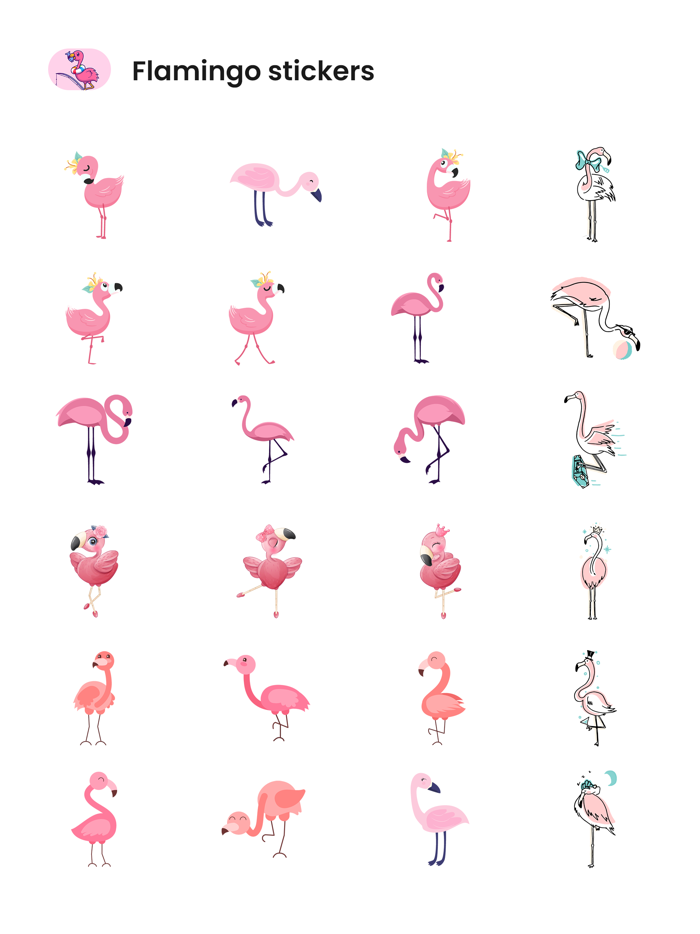 Pink Flamingo Stickers