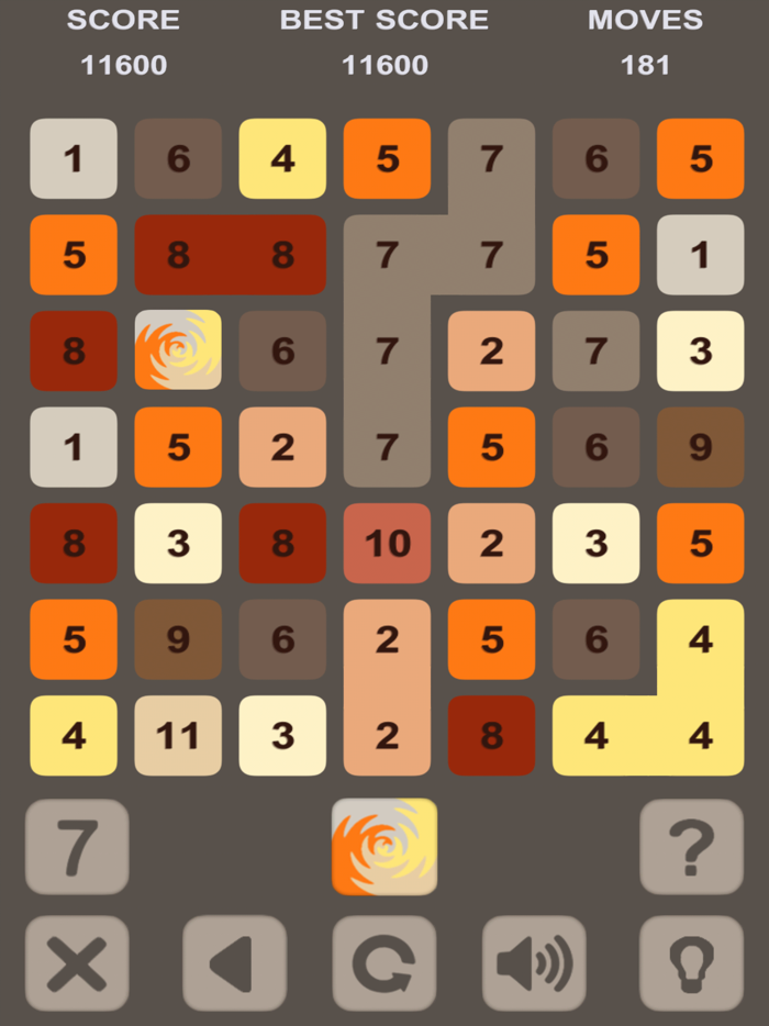 Numbers Puzzle. Get 10