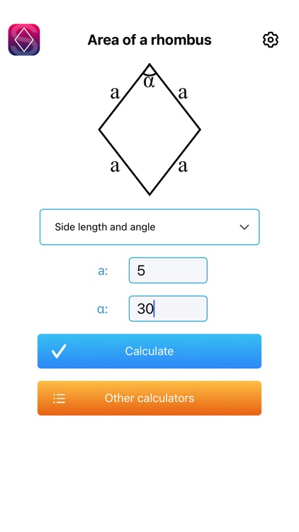 Area of a rhombus screenshot-4