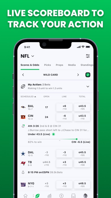 Action Network Sports Betting Screenshot