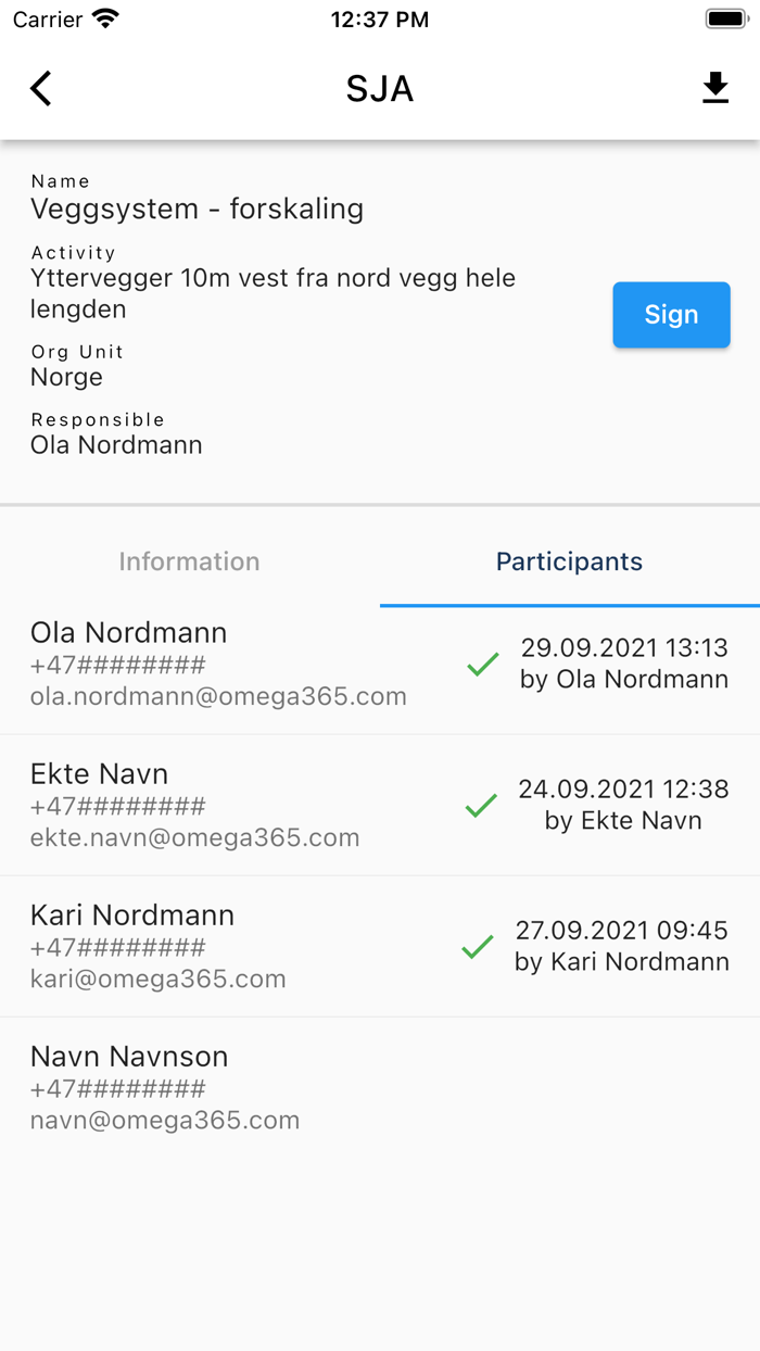 Omega 365 My Hazards