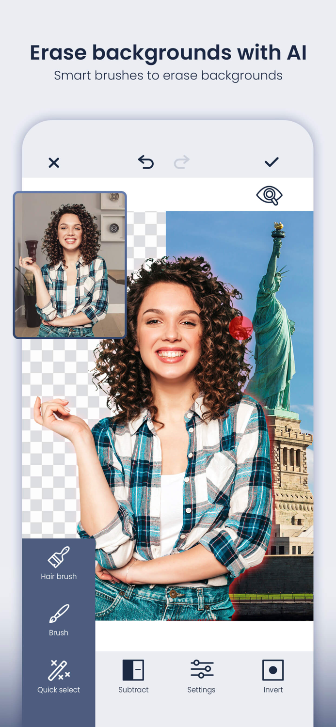 Remove backgrounds from photos