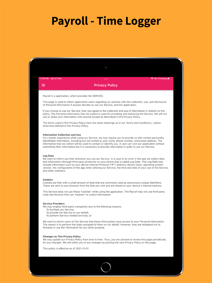 Payroll -Time Logger